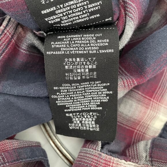 Indian Motorcycle Plaid Button-Up Shirt Mens L Long Sleeve Embroidered Logos - Picture 8 of 12